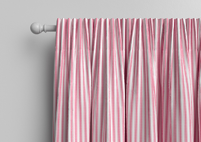 Lace Stripes, Lipstick Pink - Made to Measure Curtains - Image 10
